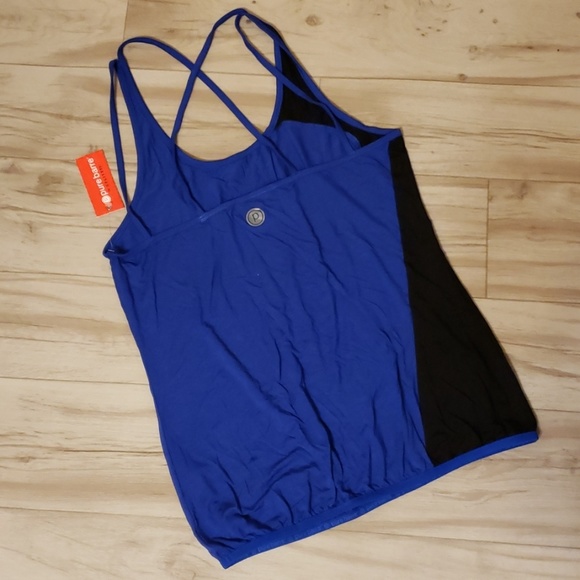 Pure Barre Splits59 Cassi Tank Blue Black L NEW - Picture 5 of 6